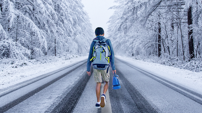 winter coat with shorts