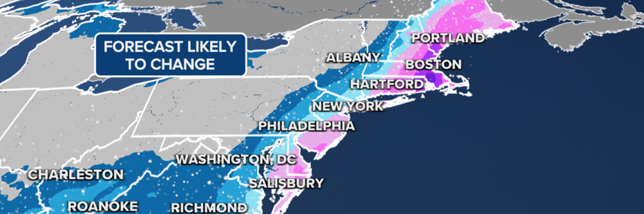 Winter Storm Watches issued for Boston, New York, Philadelphia ahead of powerful weekend nor'easter