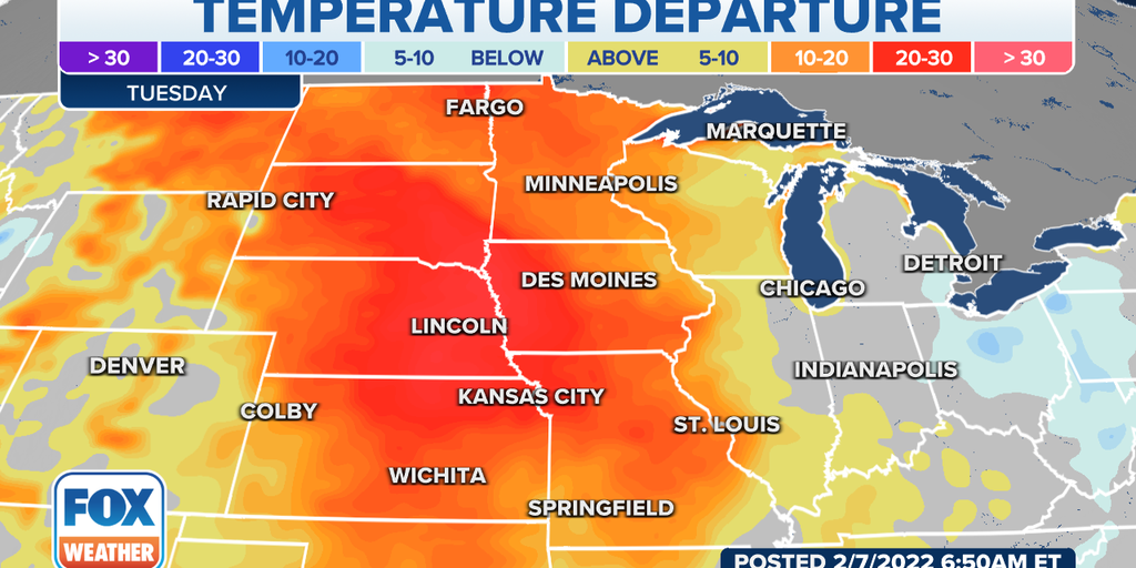 Above-average temperatures to bring some relief to frozen Plains | Fox ...