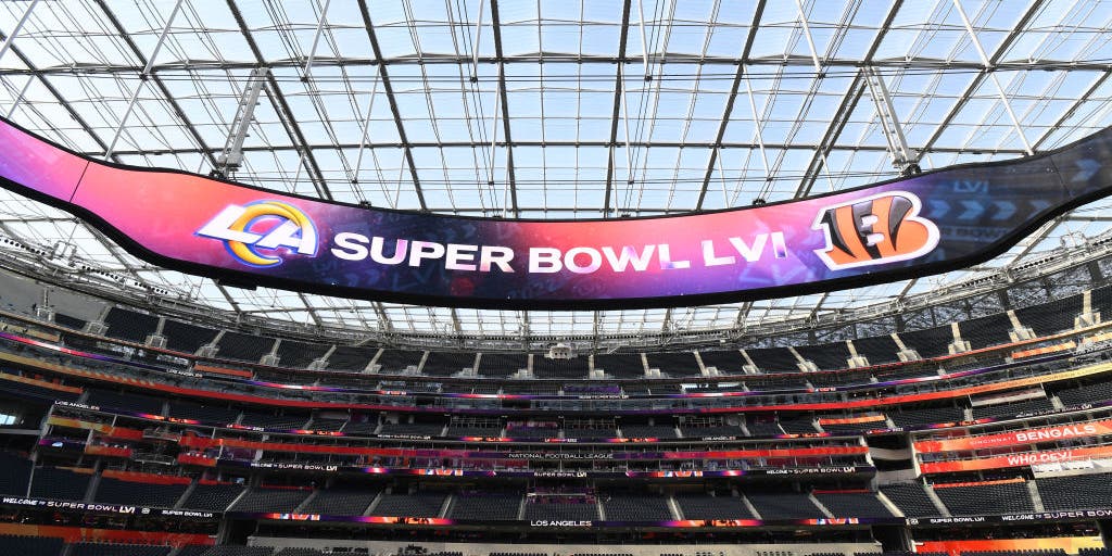 First look at SoFi Stadium field & end zone designs for Rams vs. Bengals  Super Bowl LVI