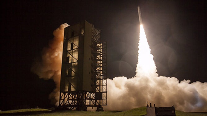 ORS-5 launches aboard a Minotaur IV rocket from Cape Canaveral Air Force Station, Florida, Aug 26, 2017. 