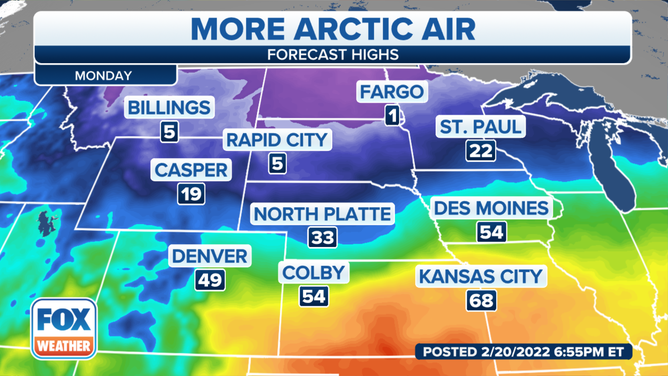 Arctic air blast sending major chill throughout Northern Plains | Fox ...