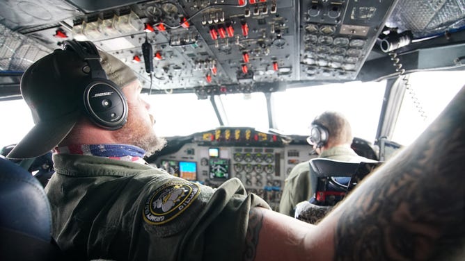 NASA pilots flying the P-3 aircraft navigate turbulence, bad weather, and flight coordination with the ER-2 on Thursday, February 3, 2022. (Image: NASA's Goddard Space Flight Center)