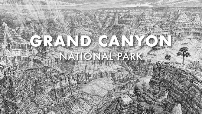 The final sketch of Grand Canyon National Park in Arizona.