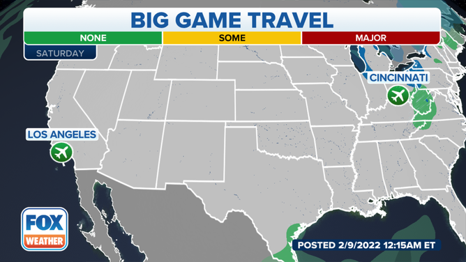 Forecast airport delays Saturday, Feb. 12, 2022.