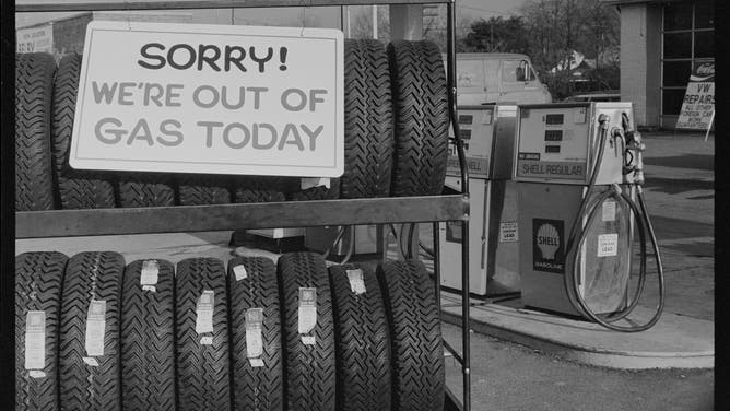 The oil embargo overseas led to oil shortages in the U.S.