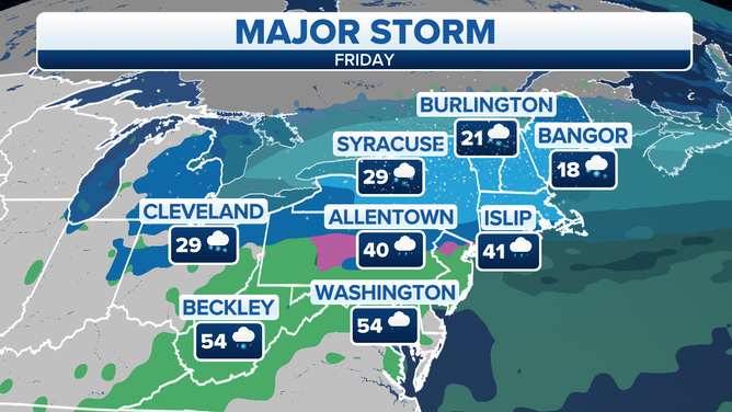 A second winter storm will move from Central U.S. into the northeast by late week.