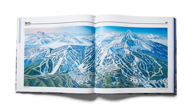 One of the maps in Niehues's book 'The Man Behind the Maps' includes a two-page spread of the Rocky Mountains in Big Sky, Montana.