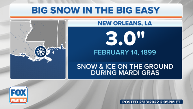 Snowiest Mardi Gras