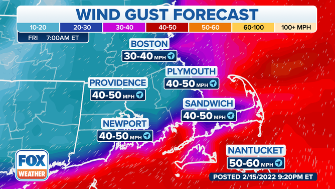 New England wind forecast 2-16-22