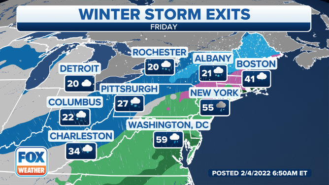 Forecast for Friday, Feb. 4, 2022.