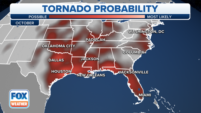 October tornado probability