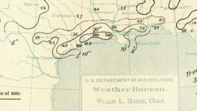 Snowfall amounts map 1895