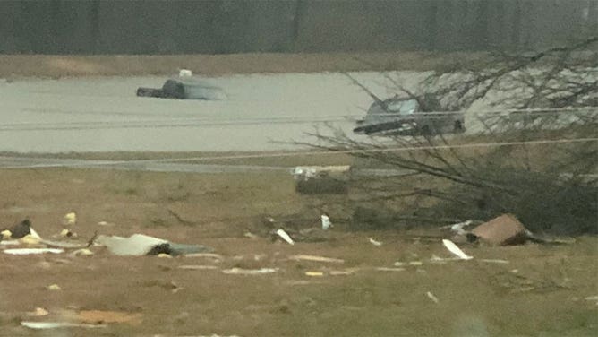 Tornado damage in Alabama 2/3/22