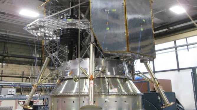 Astrobotic’s Peregrine lander during structural qualification testing in 2020.