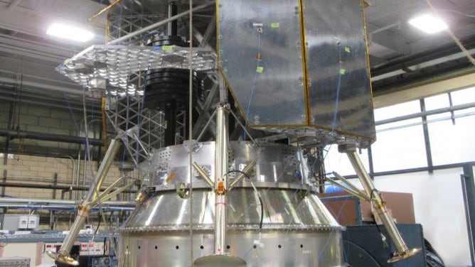 Astrobotic’s Peregrine lander during structural qualification testing in 2020. 