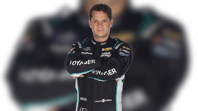 Landon Cassill drives No. 10 for Kaulig Racing in the Xfinity Series.