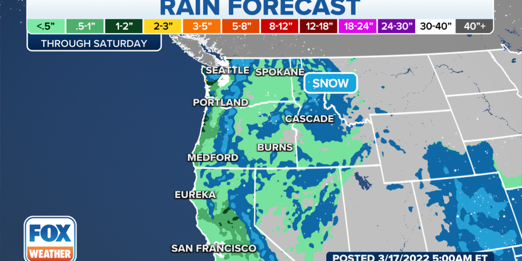 Drought-stricken West To Get Heavy Rain, Snow Starting Friday Into ...