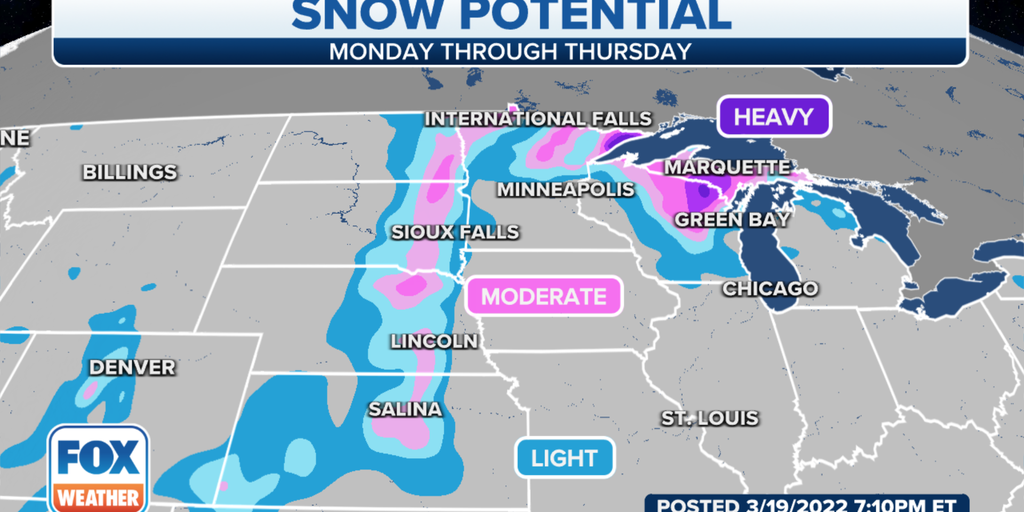 Spring storm system to dump snow from Rockies to Great Lakes | Fox Weather