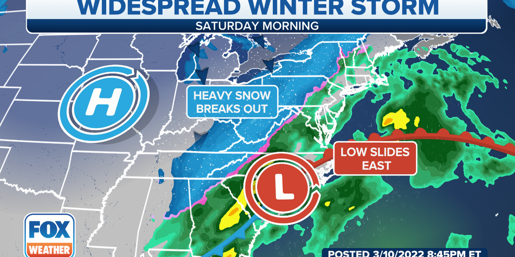 Winter Storm To Blast East Coast As Powerful ‘bomb Cyclone’ On Saturday ...