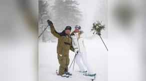 Skiers marry on Vermont mountain amid major snowstorm