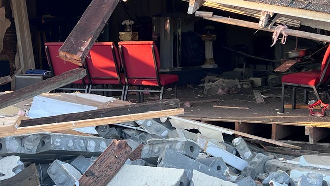 Tornado damage and debris in the Arabi neighborhood of New Orleans on March 23, 2022, the morning after at least two tornadoes touched down in Louisiana. (Image: Robert Ray/FOX Weather)