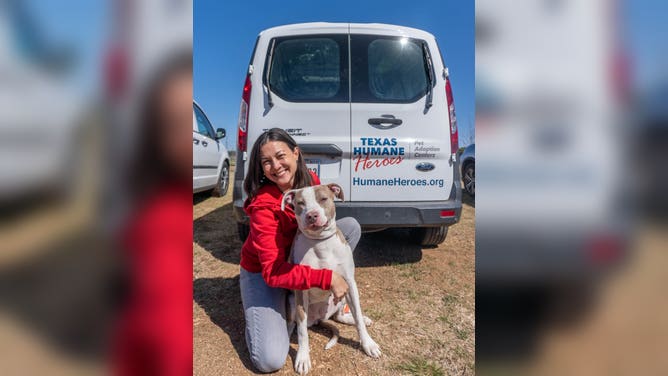 Texas Humane Heroes' team member Brie Brehm went into a tornado-damaged PetSmart in Round Rock, Texas on March 21, 2022 to rescue dogs. 