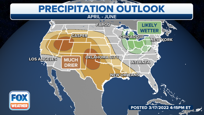 Precipitation outlook for US 3/17/22