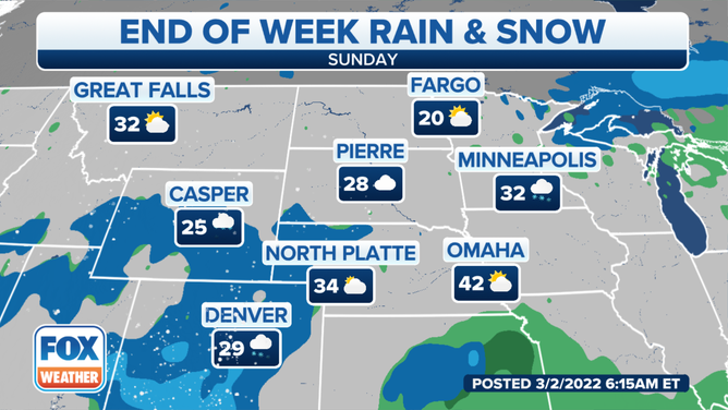 Forecast for Sunday, March 6, 2022.