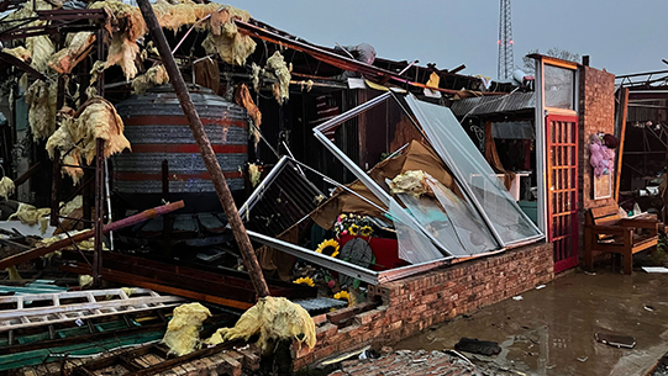 Devastation at Crockett, Texas.