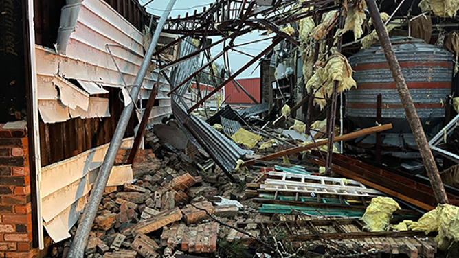 Devastation at Crockett, Texas.