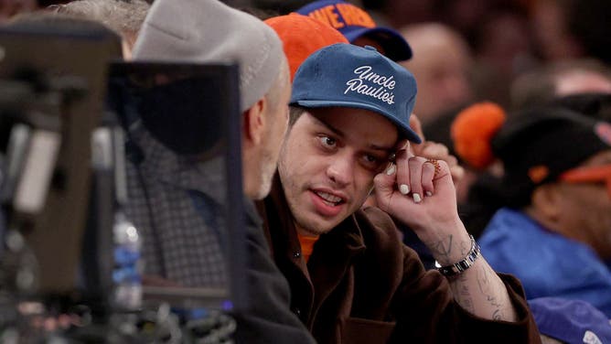 Actor and comedian Pete Davidson attends the game between the New York Knicks and the Dallas Mavericks at Madison Square Garden on January 12, 2022 in New York City.