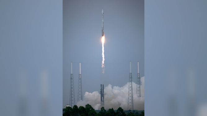 The Lunar Reconnaissance Orbiter, onboard an Atlas V rocket, lifts off June 18, 2009 at Cape Canaveral, Florida. 