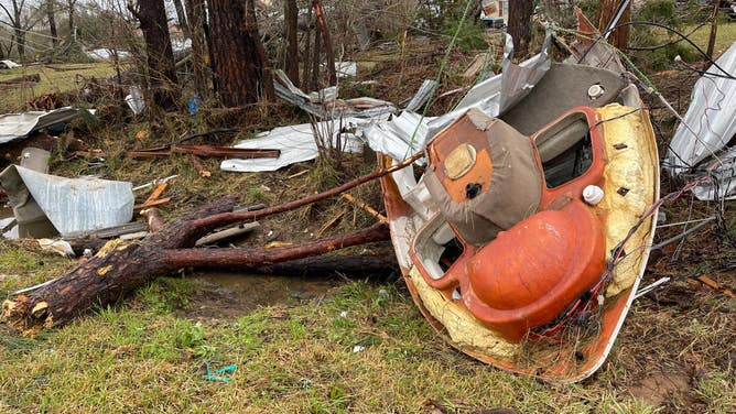 Devastation at Crockett, Texas.