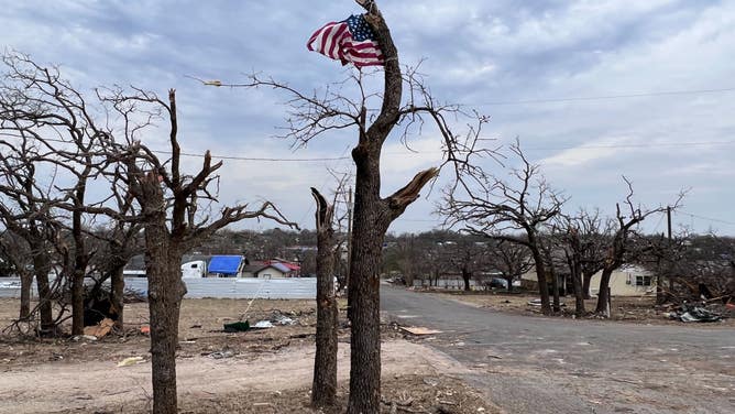Tornado damage in Jacksboro, Texas 3/29/22