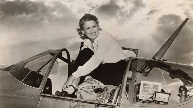 Jackie Cochran was a celebrated woman pilot whose career spanned four decades from the 1930s to the 1960s. (National Air and Space Museum Archives, Smithsonian Institution, SI-86-533)