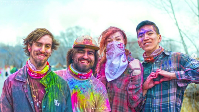 Attendees at the Festival of Colors in Spanish Fork, Utah.