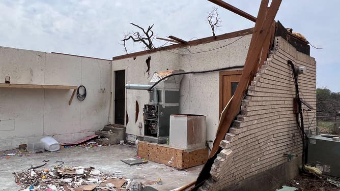 Tornado damage in Jacksboro, Texas 3/29/22