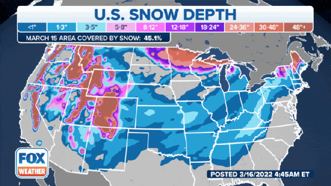 73 Percent of the U.S. Covered in Snow, the Most Widespread Coverage in 17  Years