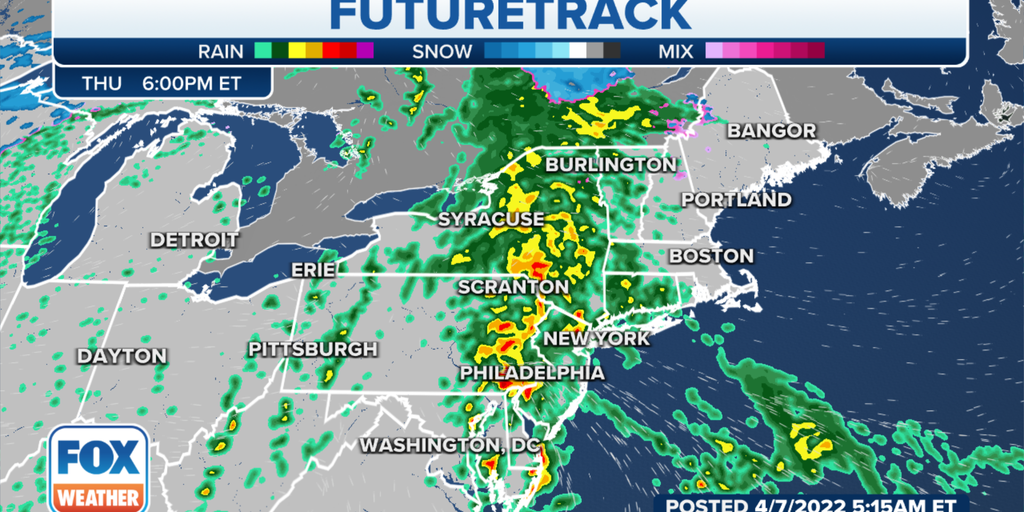 Soaking rain will drench Northeast through Thursday night; flash ...