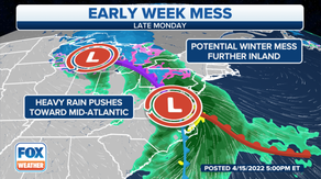 Early-week system to pummel the Northeast with rain and snow