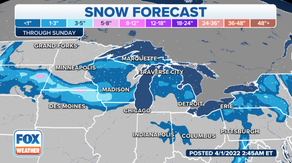 Rain and snow to make for unsettled weekend in Plains, Midwest, Northeast