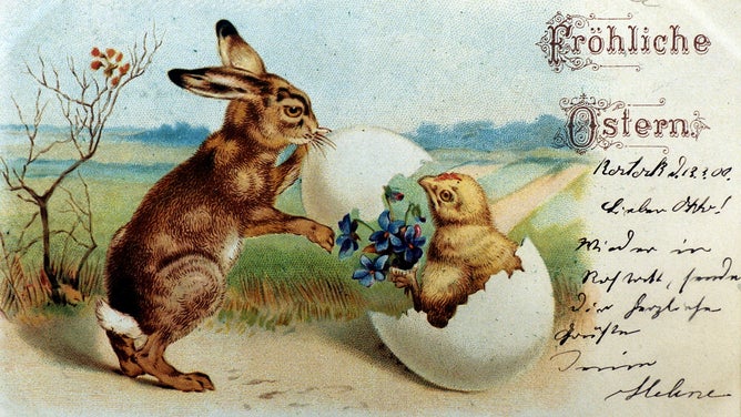 A German Easter postcard ca. 1900.