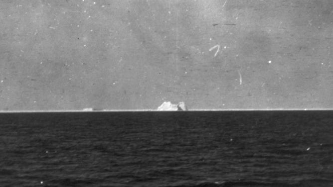 View from the SS Carpathia of the iceberg that took down the Titanic.