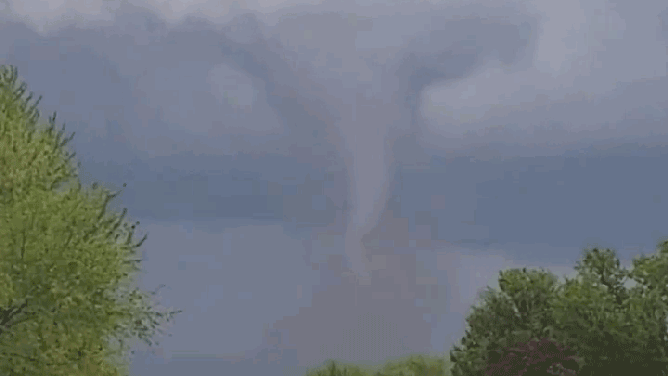 FILE - An apparent tornado moved through Kansas.