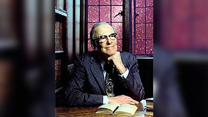 Lyman Spitzer, Jr. at his desk. According to NASA, Spitzer was the first person to propose the idea of placing a large telescope in space and was the driving force behind the development of the Hubble Space Telescope.