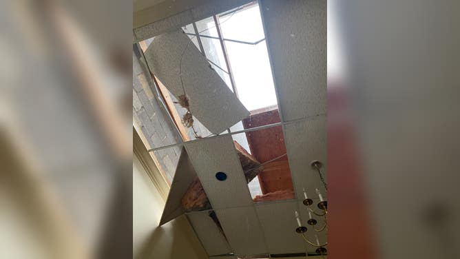 Storm damages to Northminster Presbyterian Church in Macon, Georgia. (Image credit: Michael Napier, II)