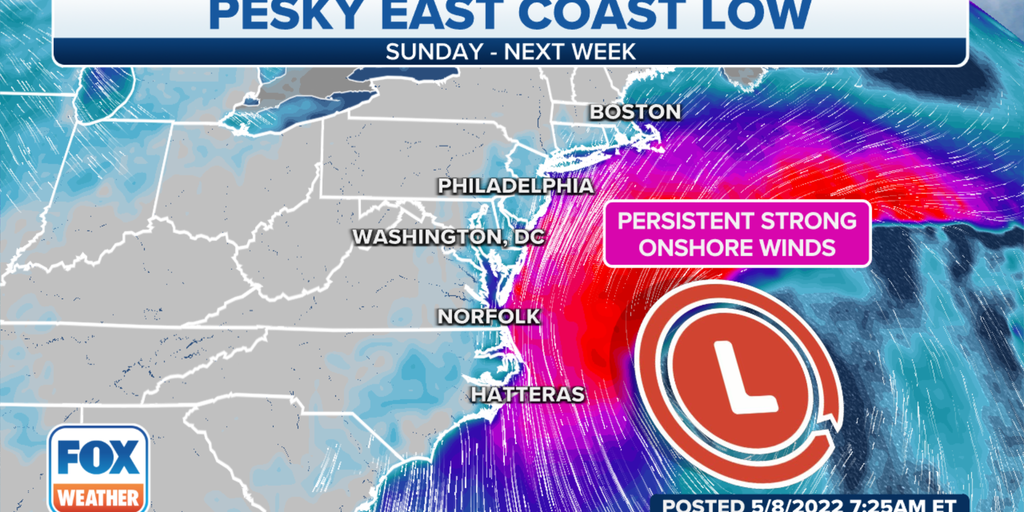 East Coast soaker brings the threat of high surf, coastal flooding this ...