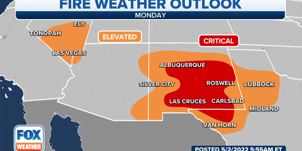 High winds, low humidity lead to critical fire weather conditions in ...