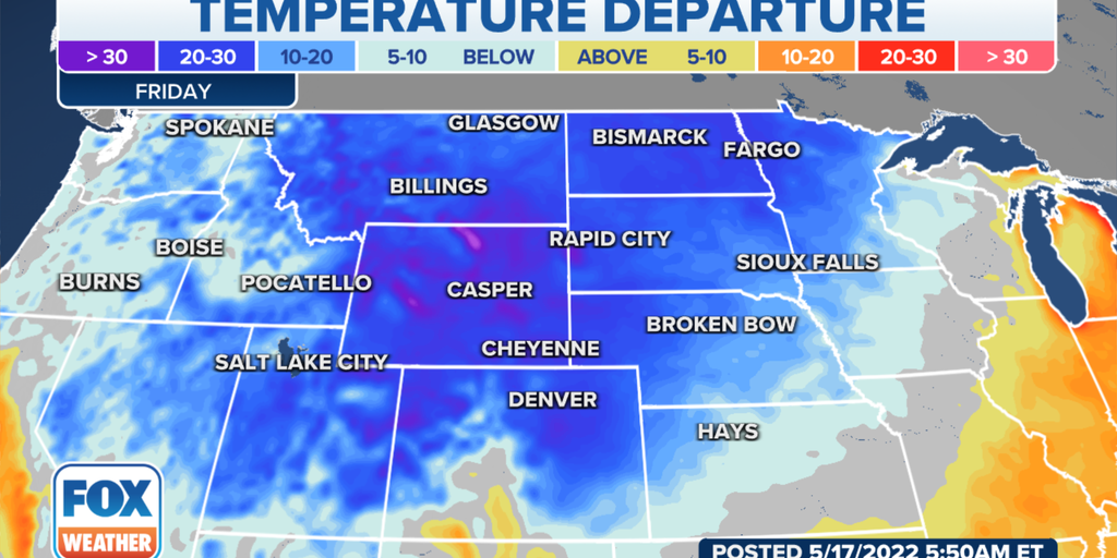 Late-season chill: Some parts of the northern US to see 30-degree ...